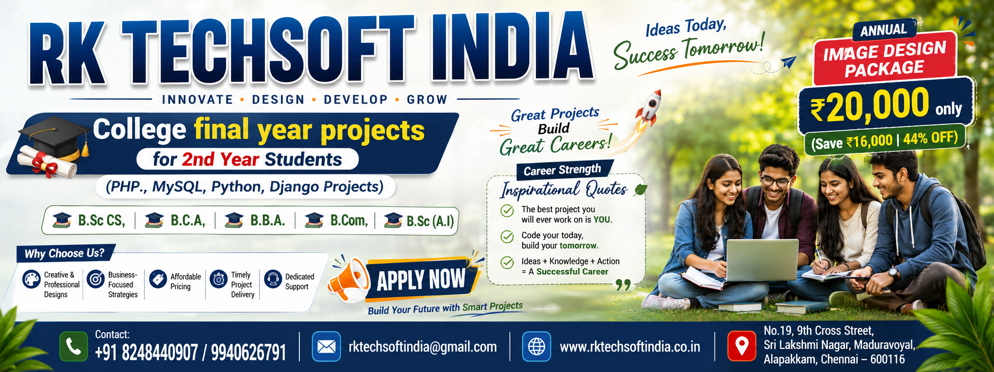 RK Techsoft India – Website Design, Logo Design, Brochure Design, Digital Marketing, Software Application – www.rktechsoftindia.co.in