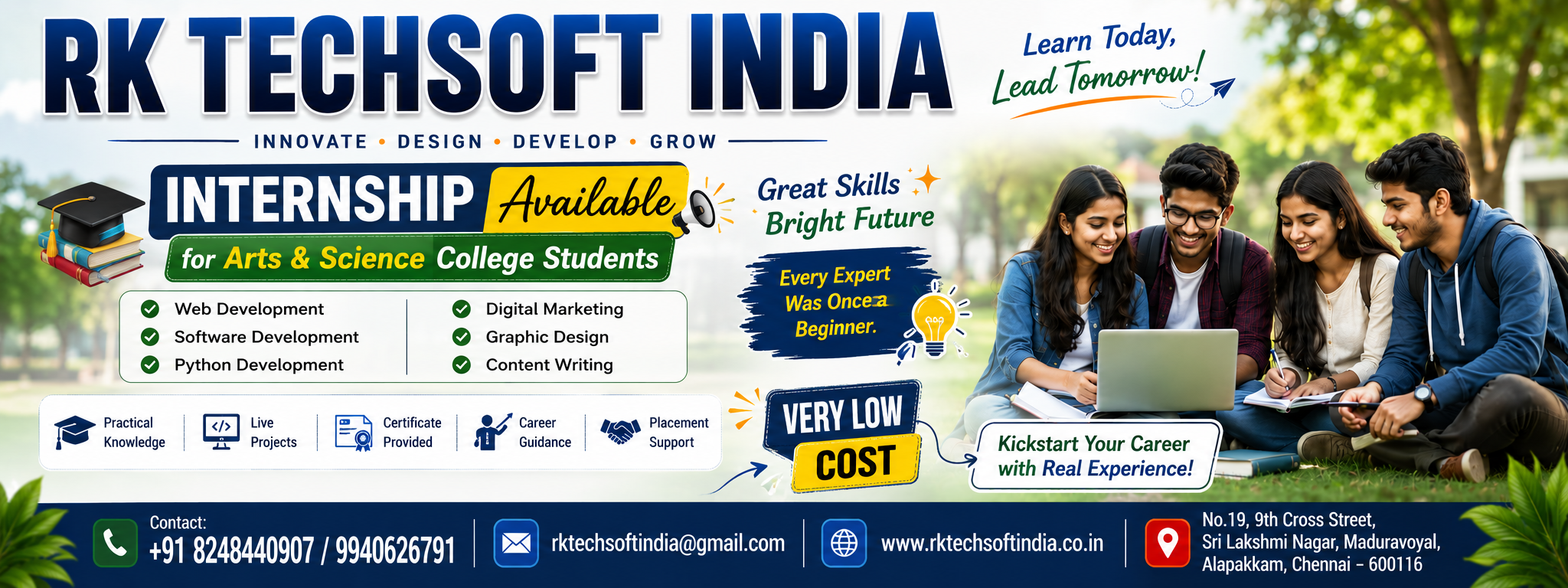 RK Techsoft India – Website Design, Logo Design, Brochure Design, Digital Marketing, Software Application – www.rktechsoftindia.co.in
