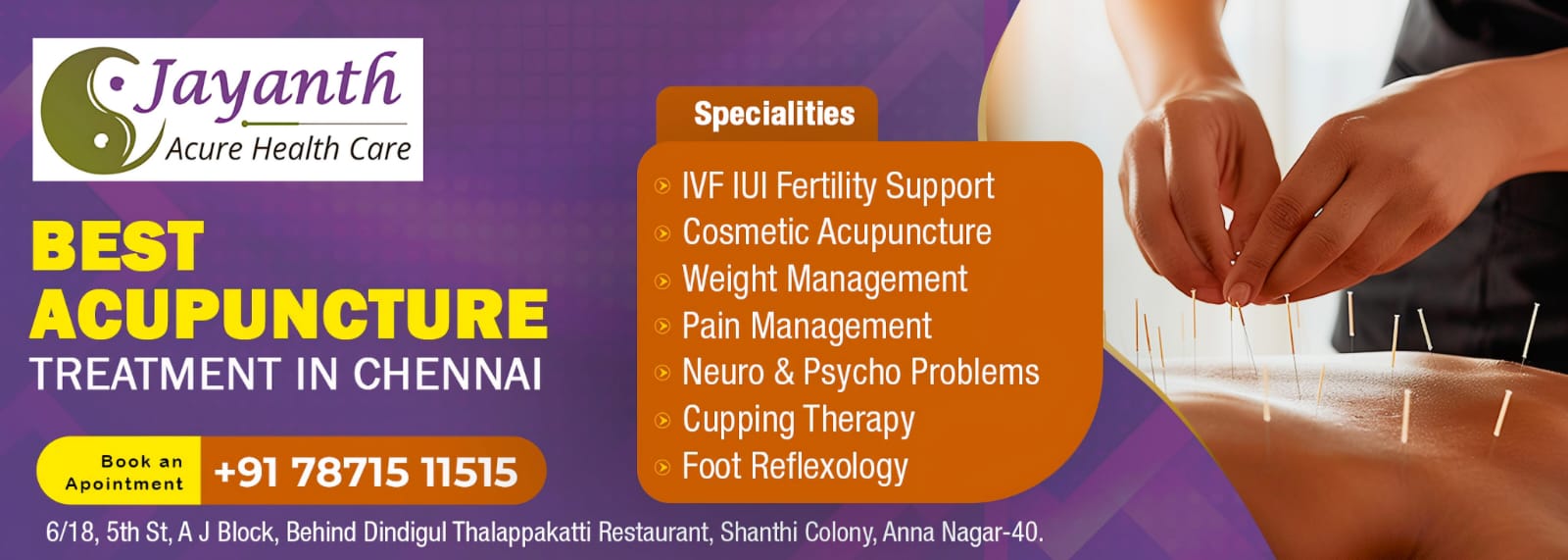 Jayanth Acure Health Care – Acupuncture | Cupping Therapy | Foot Reflexology